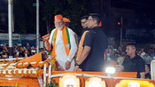 RANCHI, MAY 3 (UNI):- Prime Minister Narendra Modi during road show for Lok Sabha elections, in Ranchi on Friday. UNI PHOTO-83U