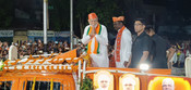 RANCHI, MAY 3 (UNI):- Prime Minister Narendra Modi during road show for Lok Sabha elections, in Ranchi on Friday. UNI PHOTO-84U