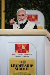 NEW DELHI, DEC 6 (UNI):- Prime Minister Narendra Modi Attends the Hindustan Times Leadership Summit 2025, In New Delhi on Saturday. UNI PHOTO- 104U