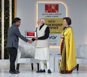 NEW DELHI, DEC 6 (UNI):- Prime Minister Narendra Modi Attends the Hindustan Times Leadership Summit 2025, In New Delhi on Saturday. UNI PHOTO- 111U