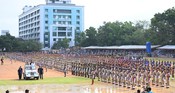 THIRUVANANTHAPURAM, AUG 15 (UNI): Kerala Chief Minister Pinarayi Vijayan inspects the Guard of Honour after hoisting the National Flag on the occasion of 79th Independence Day, at the Central Stadium in Thiruvananthapuram on Friday. UNI Photo N52U THIRUVANANTHAPURAM, AUG 15 (UNI): Kerala Chief Minister Pinarayi Vijayan inspects the Guard of Honour after hoisting the National Flag on the occasion of 79th Independence Day, at the Central Stadium in Thiruvananthapuram on Friday. UNI Photo N52U