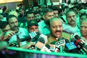 JAMMU, AUG 15 (UNI): Jammu and Kashmir Deputy Chief Minister Surinder Choudhary speaks to the newsmen during his visit to GMC Jammu to meet the injured victims of the cloudburst that struck Chashoti in Kishtwar on August 14th, in Jammu on Friday. UNI Photo N54U JAMMU, AUG 15 (UNI): Jammu and Kashmir Deputy Chief Minister Surinder Choudhary speaks to the newsmen during his visit to GMC Jammu to meet the injured victims of the cloudburst that struck Chashoti in Kishtwar on August 14th, in Jammu on Friday. UNI Photo N54U