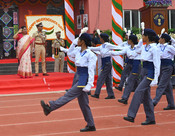 NEW DELHI, AUG 15 (UNI):- Delhi Chief Minister Rekha Gupta takes salute of the parade on the National flag on the occasion of 79th Independence Day celebration at Chhatrasal Stadium, in New Delhi on Friday. UNI PHOTO-RD24U BY RANJAN DIMRI NEW DELHI, AUG 15 (UNI):- Delhi Chief Minister Rekha Gupta takes salute of the parade on the National flag on the occasion of 79th Independence Day celebration at Chhatrasal Stadium, in New Delhi on Friday. UNI PHOTO-RD24U BY RANJAN DIMRI