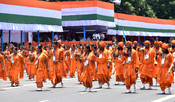 KOLKATA, AUG 15 (UNI):- Artists perform at Red Road during the celebration of 79th Independence Day, in Kolkata on Friday. UNI PHOTO-49U KOLKATA, AUG 15 (UNI):- Artists perform at Red Road during the celebration of 79th Independence Day, in Kolkata on Friday. UNI PHOTO-49U