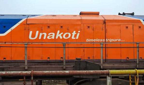 Tripura’s Unakoti displayed in Locomotive engine to promote tourism