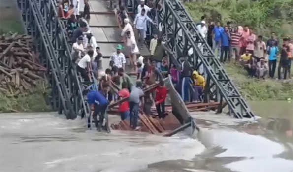 Bridge collapses in Manipur