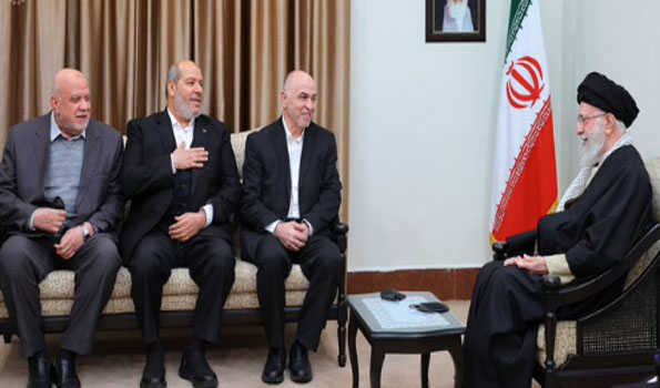 Iran's supreme leader meets top Hamas leaders in Tehran