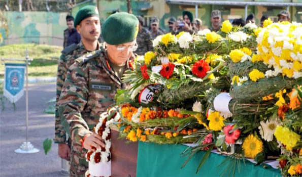 Indian Army pays tributes to soldiers martyred in IED explosion