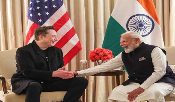 PM Modi meets with Tesla chief Elon Musk, interacts with his three children