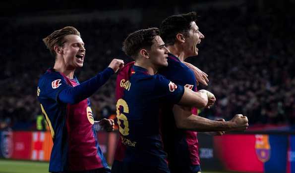 Barcelona moves top of La Liga after controversial Rayo Vallecano win