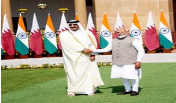 PM Modi warmly welcomes Qatar Amir to Hyderabad House for talks, several MoUs to be inked