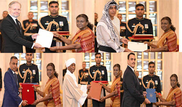 Envoys of five nations present credentials to President Murmu