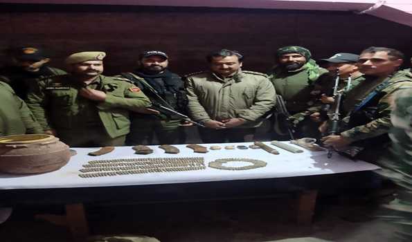 J&K: Police recover arms, ammo in Mahore area of Reasi