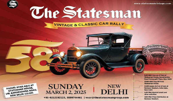 Nostalgia to rule Delhi roads at The Statesman Vintage & Classic Car Rally Sunday