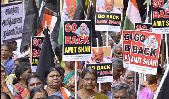 Congress stages black flag demo on eve of Amit Shah's visit in Coimbatore