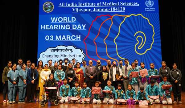 Jammu: AIIMS raise awareness on importance of early intervention in hearing loss, timely diagnosis, treatment