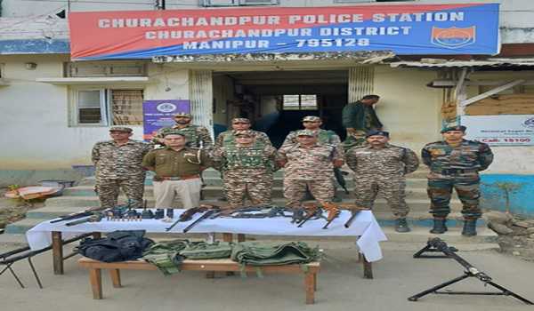 33 arms laid down, two held in Manipur