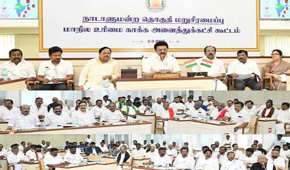 TN All party meet strongly opposes population-based delimitation, demands assurance from PM to conduct it in based on 1971 population