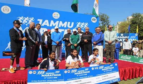 Over 3000 athletes participate in Jammu Marathon