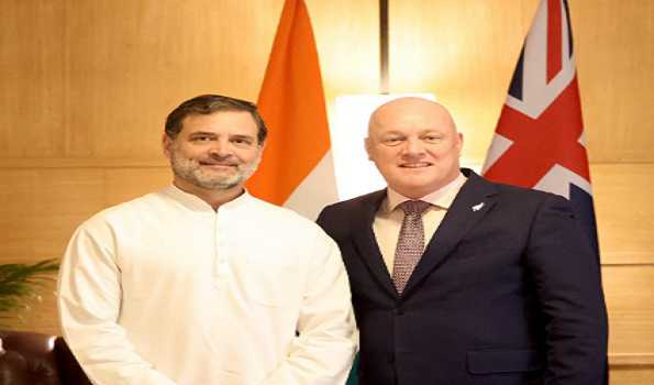 Rahul Gandhi meets New Zealand PM Luxon