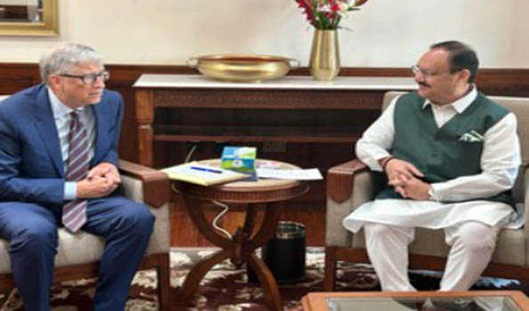 Bill Gates meets JP Nadda, discusses healthcare successes and future collaboration