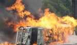 4 people charred to death after bus catches fire in Pune