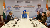 NEW DELHI, FEB 23 (UNI):-Union Minister for Petroleum and  Natural Gas, Housing and Urban Affairs, Hardeep Singh Puri chaired a meeting at flagging off ceremony of   Shipment of 'STORM' - Ultimate Racing Fuel, in New Delhi on Friday.UNI PHOTO-216U