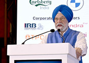 NEW DELHI, FEB 23 (UNI):- Union Minister for Petroleum and  Natural Gas, Housing and Urban Affairs, Hardeep Singh Puri addressing the inaugural ceremony of UN Global Compact Network’s 18th National Convention – 'Advancing Sustainable India: Driving Change with Forward Faster 2030', in New Delhi on Friday.UNI PHOTO-218U