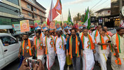 MALAPPURAM, FEB 23 (UNI):- BJP MP Mukhtar Abbas Naqvi participating at Padyatra, in Malappuram,Kerala on Friday.UNI PHOTO-220U