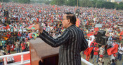 KOLKATA, APR 20 (UNI):- CPI (M) State Secretary and Politburo Member Md Salim addresses gathering during CITU , AiKS AIAWU and PBUS organized meeting at Brigade Parade Ground in Kolkata on Sunday. UNI PHOTO-62U KOLKATA, APR 20 (UNI):- CPI (M) State Secretary and Politburo Member Md Salim addresses gathering during CITU , AiKS AIAWU and PBUS organized meeting at Brigade Parade Ground in Kolkata on Sunday. UNI PHOTO-62U