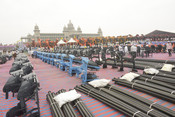 BELAGAVI, APR 20 (UNI) Chief Minister of Karnataka Siddarammaia distribute the Agriculture Equipments to the farmers under various schemes at Suvarna Vidhana Soudha (SVS) Premises in Belagavi on Sunday.UNI PHOTO-69U BELAGAVI, APR 20 (UNI) Chief Minister of Karnataka Siddarammaia distribute the Agriculture Equipments to the farmers under various schemes at Suvarna Vidhana Soudha (SVS) Premises in Belagavi on Sunday.UNI PHOTO-69U