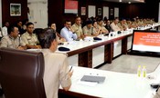 AHMEDABAD, JULY 15 (UNI) Ahmedabad Police Commissioner G S Malik with Police inspectors, ACP , DCP, DIG, IG, of various Police stations of Ahmedabad take part in Crime Conference at Police Commissioner office in Ahmedabad on Tuesday.UNI PHOTO - 86U AHMEDABAD, JULY 15 (UNI) Ahmedabad Police Commissioner G S Malik with Police inspectors, ACP , DCP, DIG, IG, of various Police stations of Ahmedabad take part in Crime Conference at Police Commissioner office in Ahmedabad on Tuesday.UNI PHOTO - 86U