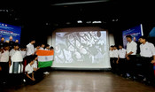 KOLKATA, JULY 15 (UNI) :- Students watching live streaming of Indian astronaut Shubhanshu Shukla Return from Axiom Mission 4. on Tuesday, UNI PHOTO - 92U KOLKATA, JULY 15 (UNI) :- Students watching live streaming of Indian astronaut Shubhanshu Shukla Return from Axiom Mission 4. on Tuesday, UNI PHOTO - 92U
