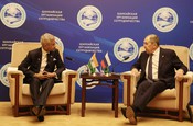TIANJIN, JULY 15 (UNI):- External Affairs Minister S Jaishankar meeting with his Russian counterpart Sergey Lavrov, in Tianjin, China on Tuesday. UNI PHOTO106U TIANJIN, JULY 15 (UNI):- External Affairs Minister S Jaishankar meeting with his Russian counterpart Sergey Lavrov, in Tianjin, China on Tuesday. UNI PHOTO106U